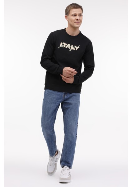 ml Zuhn 16ITL521 4pr Sıyah Erkek Sweatshirt