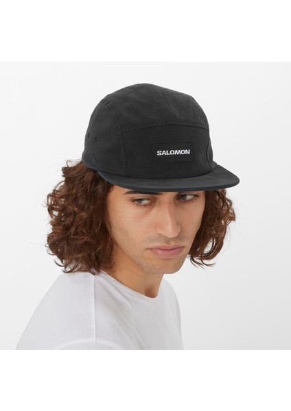 Five Panel Unisex Şapka - Siyah