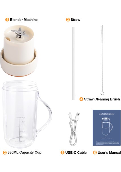 330ML Beyaz Stil Taşınabilir Çok Fonksiyonlu Blender Kupası USB Elektrikli Smoothie Meyve Kablosuz Sıkacağı Öğrenci Çalkalayıcı Kupası (Yurt Dışından) modelleri