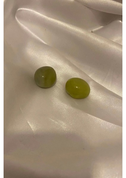 Doğaltaş Zebercet Olivin Peridot Taşı Enerji Taşı Bereket Kalp Çakra 2 Adet