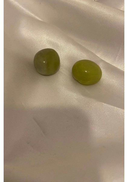 Doğaltaş Zebercet Olivin Peridot Taşı Enerji Taşı Bereket Kalp Çakra 2 Adet