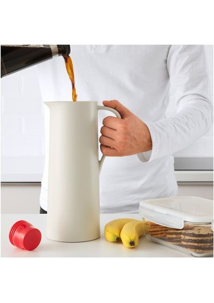 Termos Bej-Nar Çiçeği Meridyendukkan 1 Lt 30 cm Termos Kulplu
