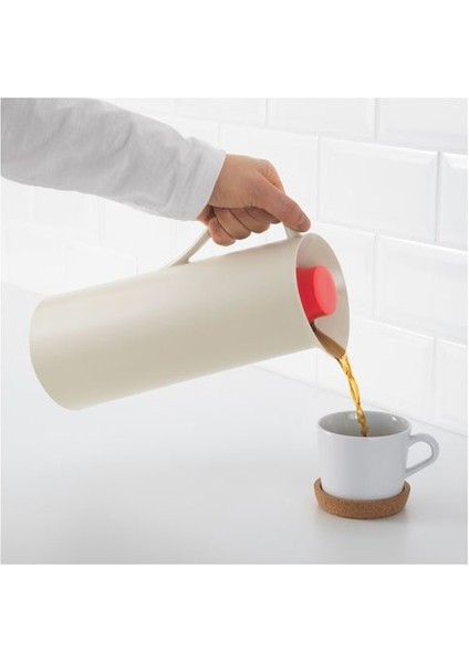 Termos Bej-Nar Çiçeği Meridyendukkan 1 Lt 30 cm Termos Kulplu