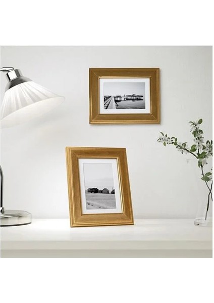 Ikea Vırserum 13X18 cm Dekoratif Çerçeve Altın Rengi Fotoğraf Çerçevesi