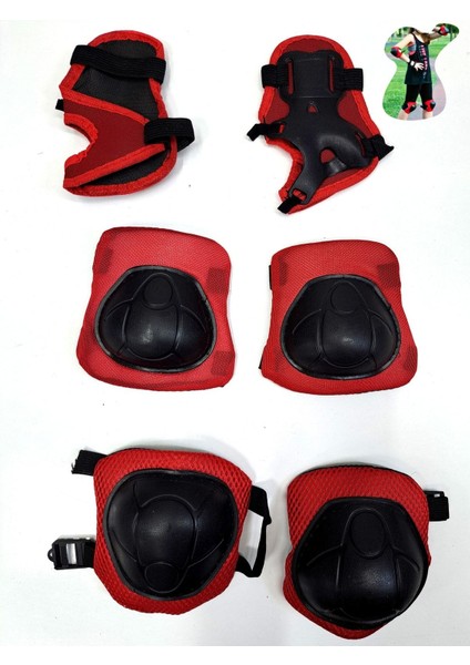 Çocuk Dizlik Dirsek El Koruyucu Set Güvenlik Aksesuarları Dizlik Dirseklik El Koruma 4-12 Yaş 29X19 fiyatları