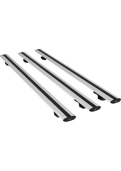 Mitsubishi Airtrek 2001-2008 Arası ile Uyumlu Basıc Model Universal Ara Atkı Tavan Barı Gri 3 Adet