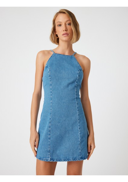 x Şahika Ercümen - Mini Kot Elbise fiyatları