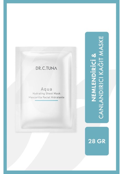 Dr. C. Tuna Aqua Nemlendirici & Canlandırıcı Kağıt Maske 28 gr