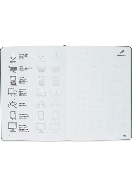 Leuchttrum 1917 Sketchnote Journal 186 Numbered Pages 120 G/m² Hardcover Medium A5 Vanilla Çizim Defter