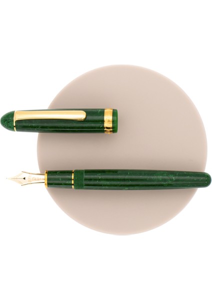 #3776 Century Celluloid Jade 14K Altın Uç Dolma Kalem B Uç