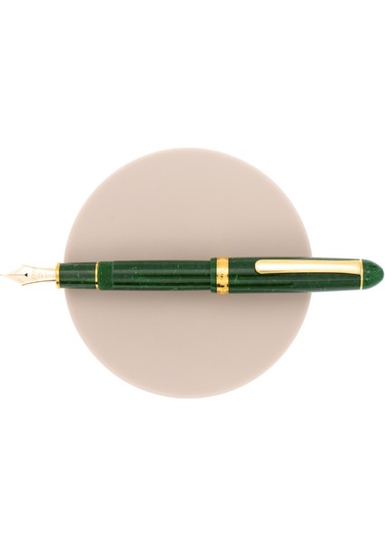 #3776 Century Celluloid Jade 14K Altın Uç Dolma Kalem B Uç