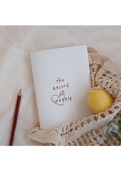 Design The Record Of Weekly Haftalık Tarihsiz Defter Beyaz
