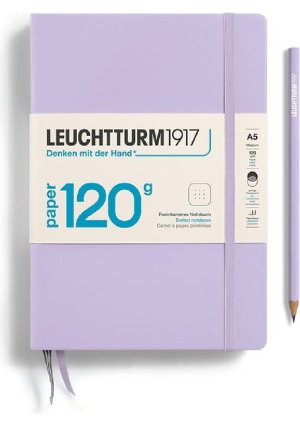 Leuchttrum 1917 Superior Paper Edition 120 G/m² Sert Kapak, A5, Noktalı Lilac 370338