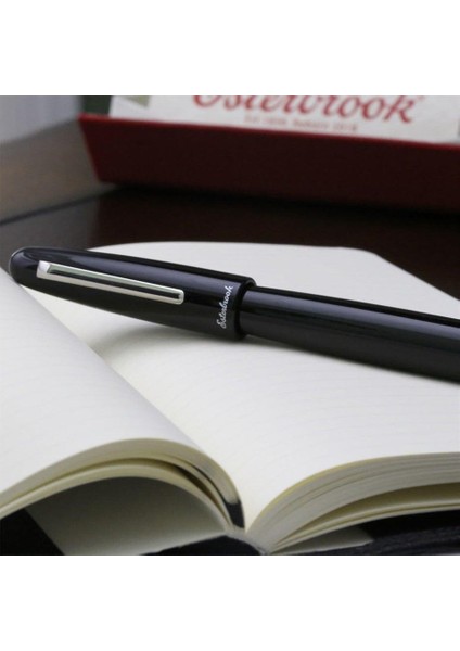 Estie Dolma Kalem Ebony Black Palladium Oversize Fine fırsatları