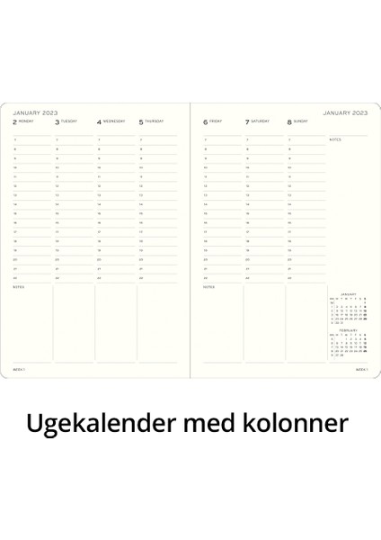 LEUCHTTURM1917 Weekly Planner & Notebook 18 Months 2024 - 2025 Medium Sky 370717