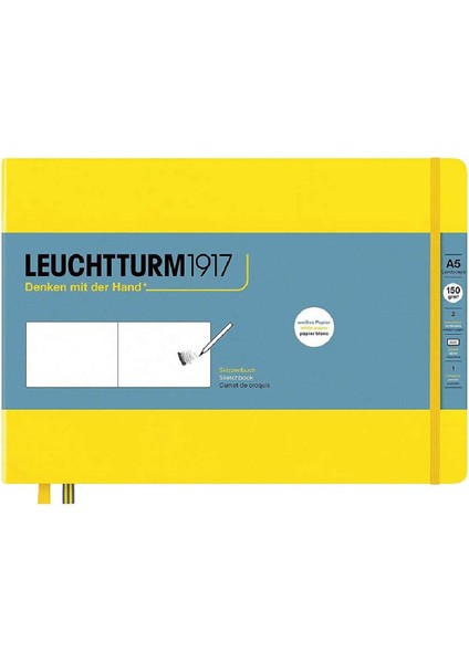 LEUCHTTURM1917 Sketchbook Landscape Medium A5 112 Pages 210 X 145 MM LEMON 362368