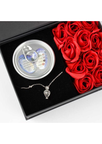 Güllü Kutu Istiridye Içinde Inci Kolye Seti modelleri
