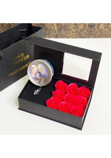 Güllü Kutu Istiridye Içinde Inci Kolye Seti indirimleri