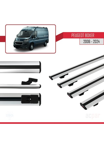 Peugeot Boxer 2006 ve Sonrası ile Uyumlu Basıc Model Ara Atkı Tavan Barı Gri 4 Adet modelleri
