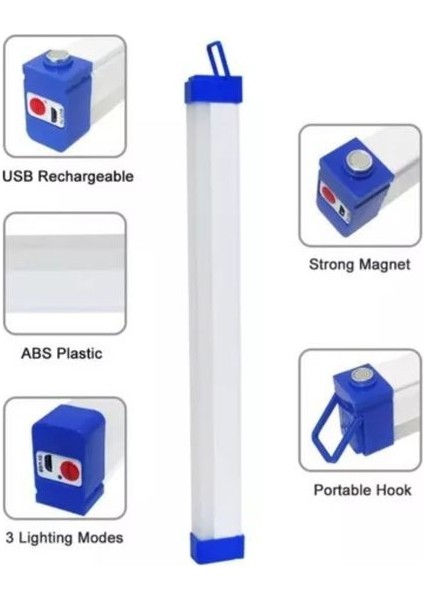 Şarzlı, 52 Cm, 20 Watt, Acil Yardım Modlu, Dimli, Tekne, Çadır, Tezgah Altı Armatür, USB Şarzlı modelleri
