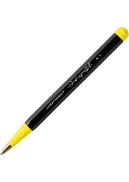 x Bauhaus Edition Drehgriffel Black / Yellow Ballpoint Pen Tükenmez Kalem 366571