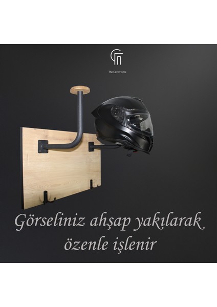 Motorsiklet Kask Askılığı -Ikili Kask Askısı- -