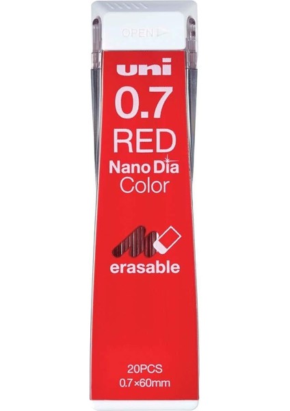 Uni Nano Dia 0.7 mm Kalem Ucu -Red