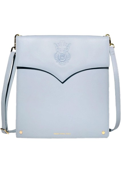 The Pendant Folio Deri Çanta Light Blue