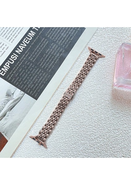 Apple Watch Seri SE/11/10/9/8/7/6/5/3 ile Uyumlu 42MM-41MM-40MM-38MM Çelik İnce Jubilee Kordon Rose Gold fırsatları