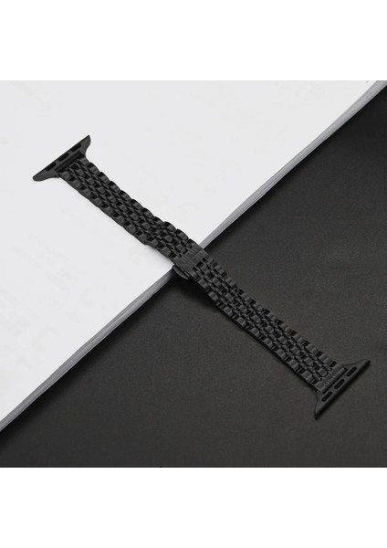 Apple Watch Seri SE/11/10/9/8/7/6/5/3 ile Uyumlu 46MM-45MM-44MM Çelik İnce Jubilee Kordon Siyah fiyatları