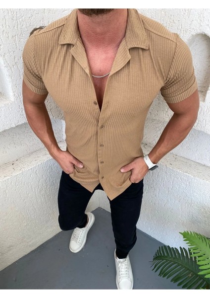 Erkek Kısa Kollu Apaj Yaka Yazlık Gömlek fiyatları