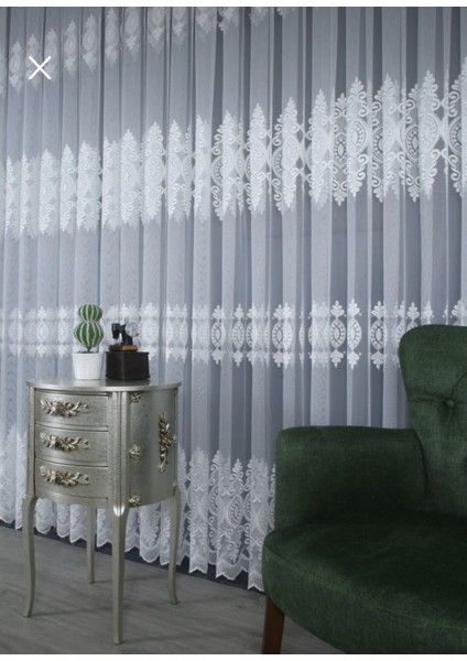 Sanal Nakışlı Tül Perde (Sık 1x3 Pile) modelleri