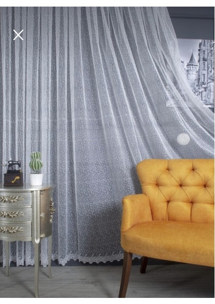 Sanal Nakışlı Tül Perde (Sık 1x3 Pile) fiyatları