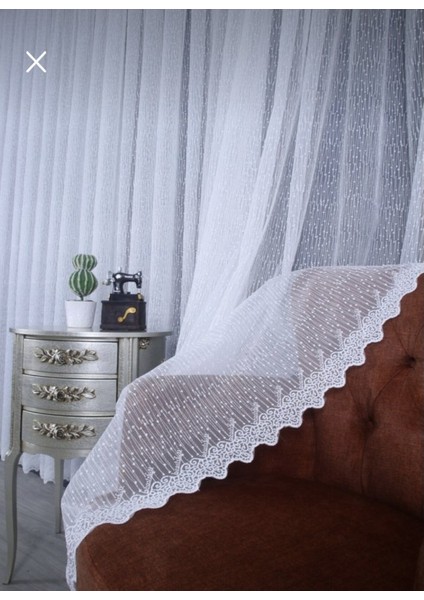 Sanal Nakışlı Tül Perde (Sık 1x3 Pile) fırsatları