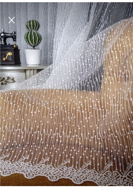 Sanal Nakışlı Tül Perde (Sık 1x3 Pile) indirimleri