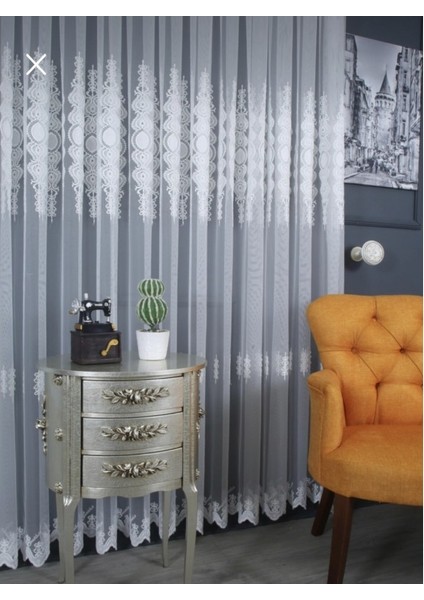 Sanal Nakışlı Tül Perde (Sık 1x3 Pile) fiyatları