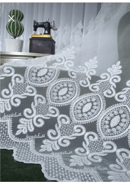 Sanal Nakışlı Tül Perde (Sık 1x3 Pile) indirimleri