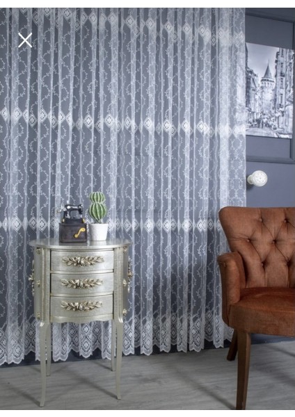 Sanal Nakışlı Tül Perde (Sık 1x3 Pile) fiyatları