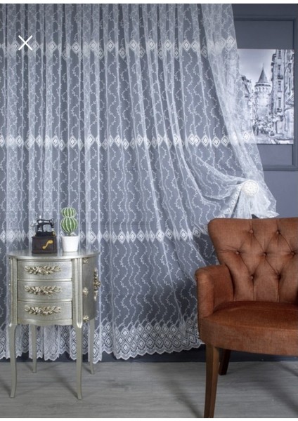 Sanal Nakışlı Tül Perde (Sık 1x3 Pile) modelleri