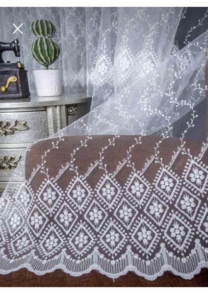 Sanal Nakışlı Tül Perde (Sık 1x3 Pile) indirimleri