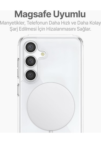 Samsung Galaxy S24 Kılıf Magsafe Özellikli Şeffaf Silikon Kapak fiyatları