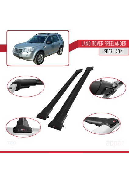 Land Rover Freelander 2007-2014 Arası ile Uyumlu Fly Model Ara Atkı Tavan Barı Siyah fırsatları