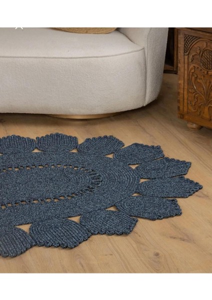 Hasır Jüt Halı El Örgüsü Halı Kilim Yıkanabilir Çift Taraflı Oval modelleri