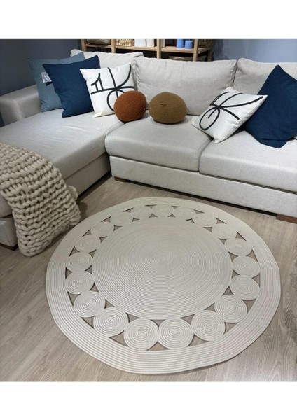 Hasır Jüt Halı El Örgüsü Halı Kilim Yıkanabilir Çift Taraflı Yuvarlak fiyatları