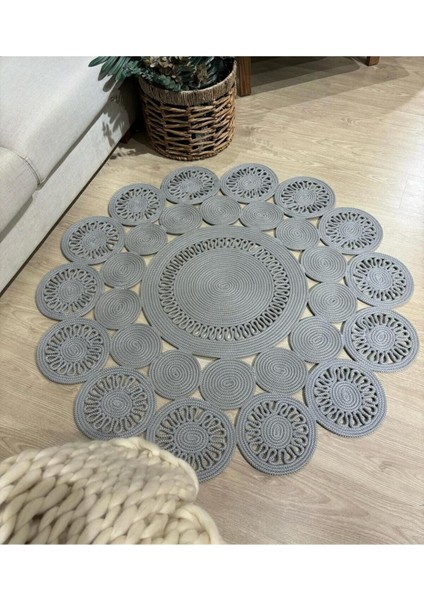 Hasır Jüt Halı El Örgüsü Halı Kilim Yıkanabilir Çift Taraflı Yuvarlak fiyatları