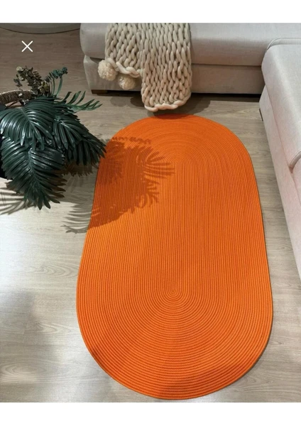 My Doğa Store Hasır Jüt Halı El Örgüsü Halı Kilim Yıkanabilir Çift Taraflı Oval