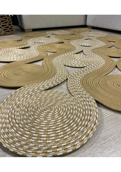 Hasır Jüt Halı El Örgüsü Halı Kilim Yıkanabilir Çift Taraflı fırsatları