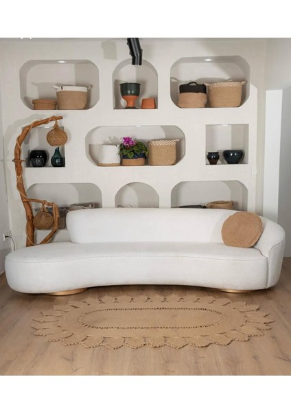 Hasır Jüt Halı El Örgüsü Halı Kilim Yıkanabilir Çift Taraflı Oval fiyatları