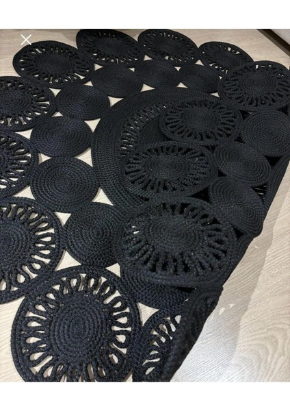 Hasır Jüt Halı El Örgüsü Halı Kilim Yıkanabilir Çift Taraflı Yuvarlak fırsatları