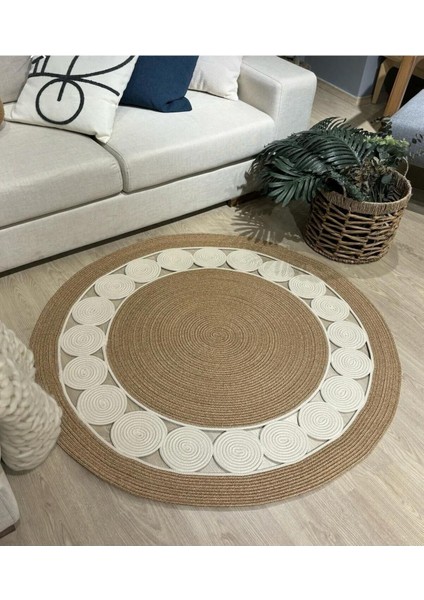 Hasır Jüt Halı El Örgüsü Halı Kilim Yıkanabilir Çift Taraflı Yuvarlak fiyatları